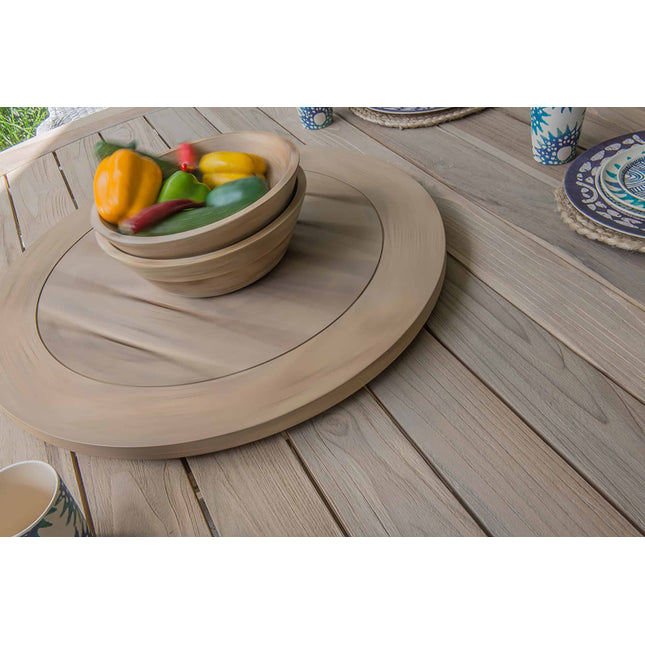 Taste 4SO Barista Dining Anthrazit + Louvre Teak Tabelle 160 Ø CM
