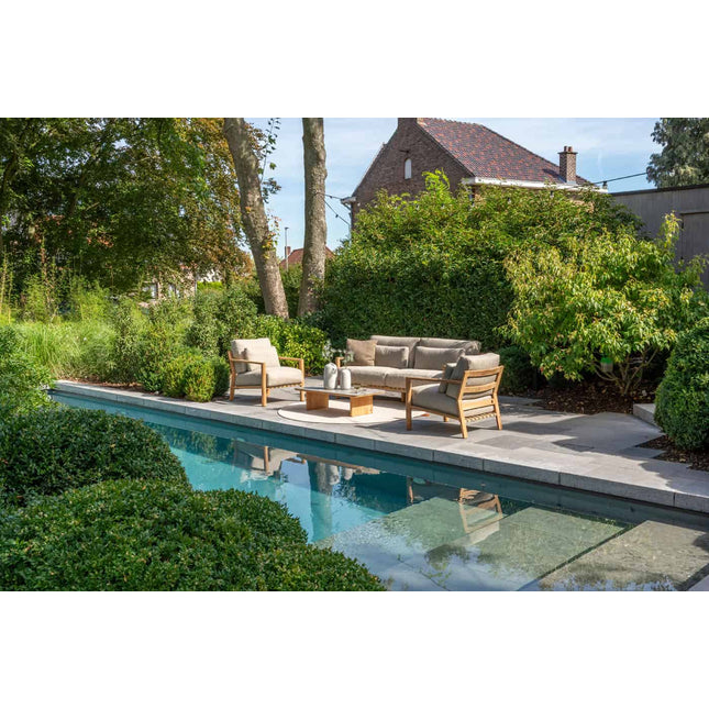 4 Seasons Outdoor Lucas 3-Sitzer Lounge Bank Teaks inkl. 6 Kissen