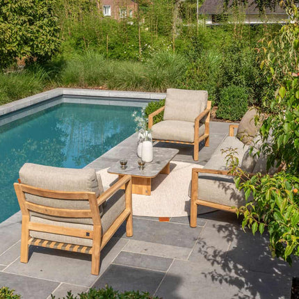 4 Seasons Outdoor Lucas Lounge Chair Teak inkl. 3 Kissen