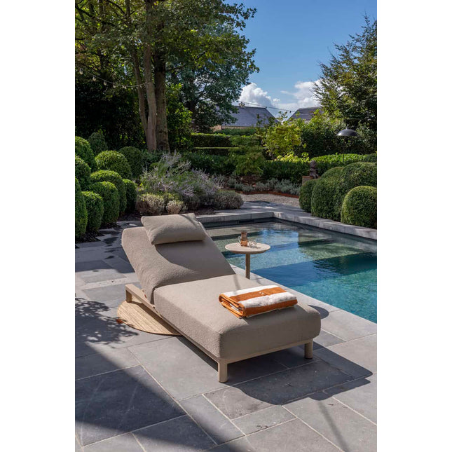 4 Seasons Outdoor Boaz Side Table mit Keramiktisch -Tisch, zentrales Bein Terre 45 cm. Ø (H 55)