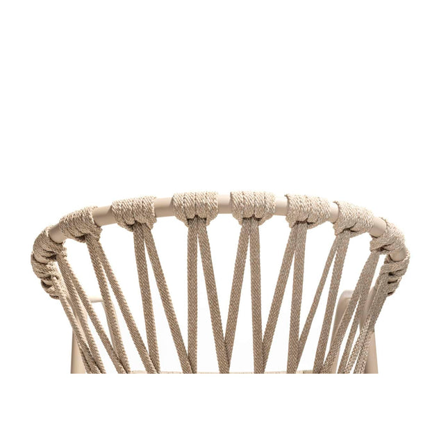 Taste 4SO Manitoba Stapelbares Essstuhl Latte + Donato Tabelle 160 Ø cm mit bedrucktem Keramikblatt