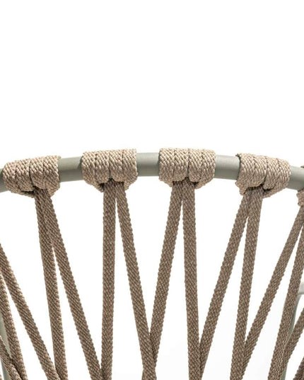 Taste 4SO Manitoba Stapelbares Essstuhl Olive + Prado Teaktabelle 130 Ø CM Teak -Basis