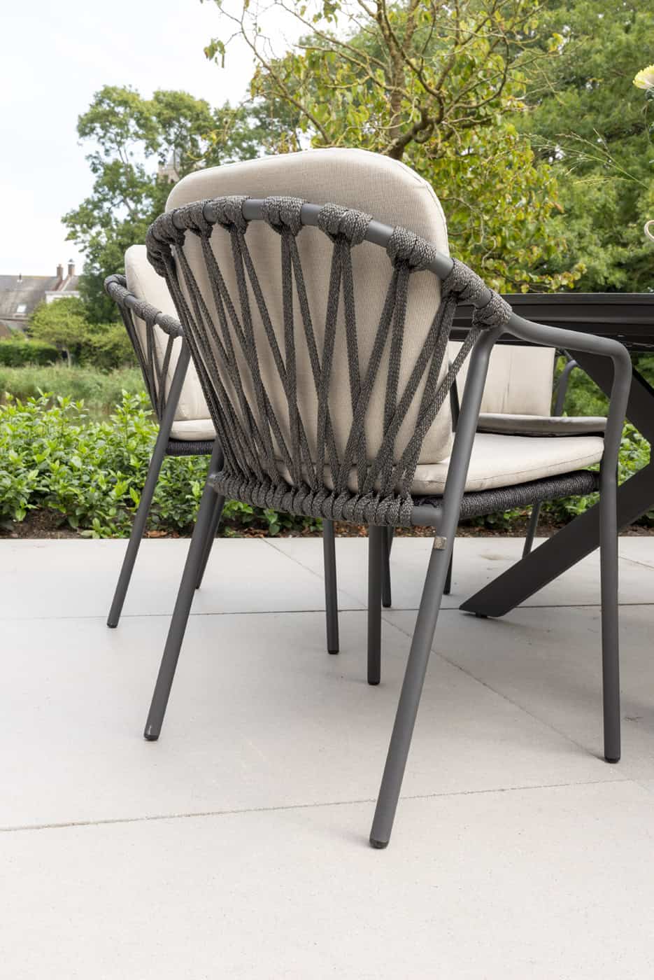 4SO Manitoba dining set anthracite (6 st.) met Manolo tafel 240x103cm