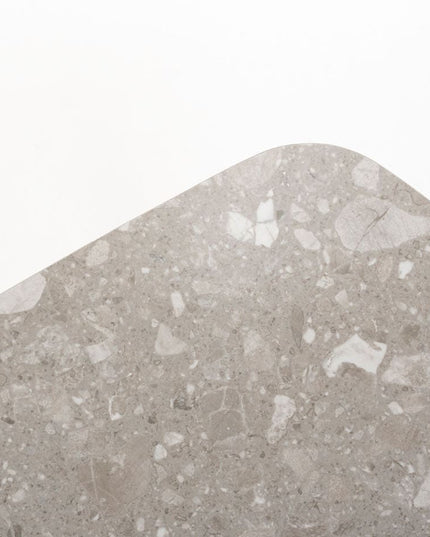 4 Seasons Outdoor Aprilla Dining Pure (6-tlg.) + Montana Tisch Fass Keramik Terrazzo 240 cm