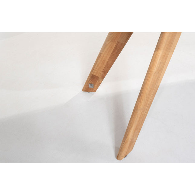 4 Seasons Outdoor Montana Tisch Fass Keramik Terrazzo 240 x 103 cm Teak -Chassis