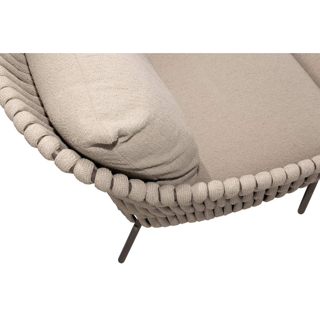 4 Seasons Outdoor Montera Lounge Set ohne Couchtisch + Fußstopp + Volta Couchtisch 80 Ø CM