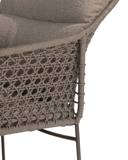 4 Seasons Outdoor Moretti High Back Speisesuhl + Taste 4SO Prado Teak Tabelle 130 Ø CM
