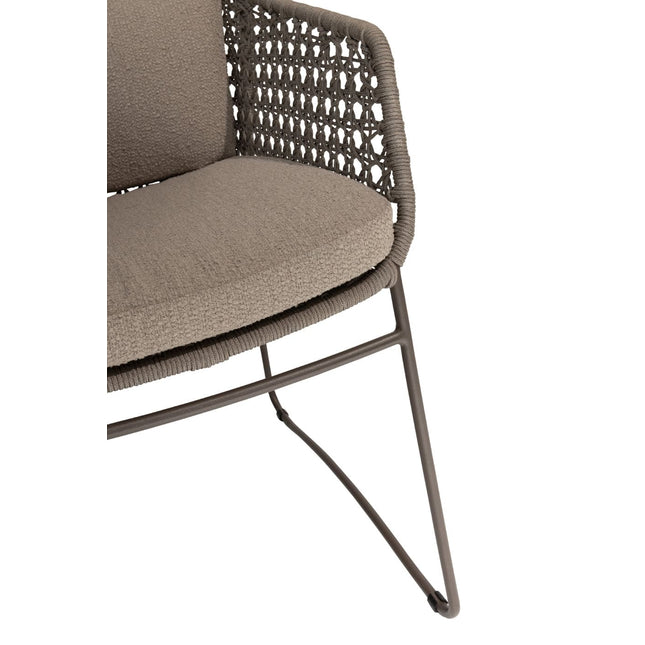 4 Seasons Outdoor Moretti High Back Speisesuhl + Taste 4SO Prado Teak Tabelle 130 Ø CM