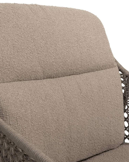4 Seasons Outdoor Moretti High Back Speisestuhl + Taste 4SO Capri Tisch-Fass-Form-Teak 240 cm