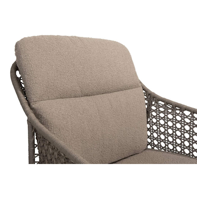 4 Seasons Outdoor Moretti High Back Speisesuhl + Arizona Tisch Keramikblatt Kieselform 240 cm