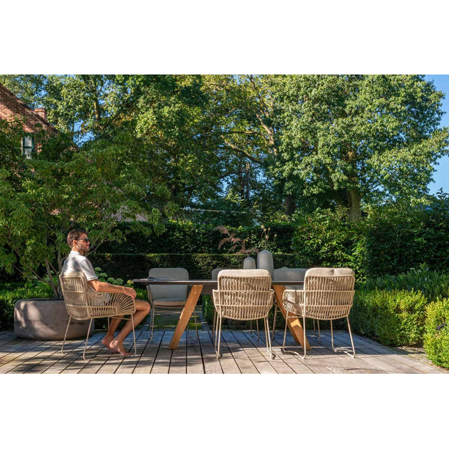 4 Seasons Outdoor Murcia Speisestuhl Latte inkl. 2 Kissen
