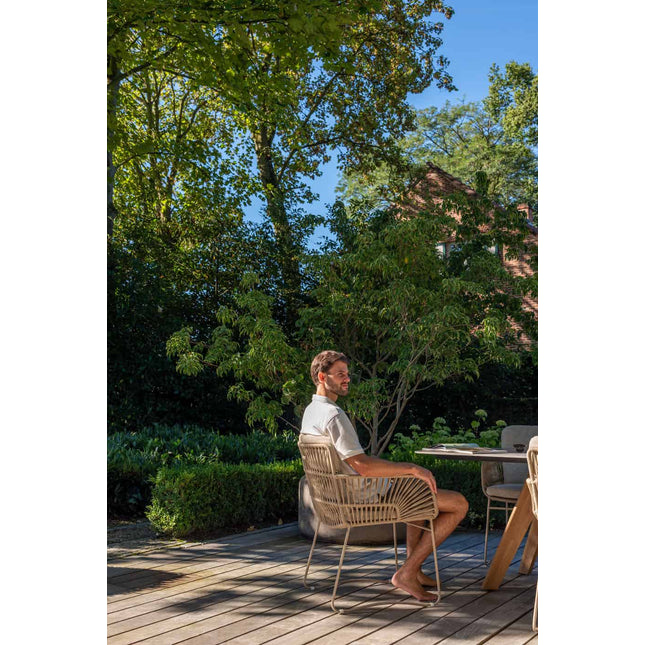 4 Seasons Outdoor Murcia Dining Latte + Taste 4SO Prado Teak Tabelle 160 Ø CM