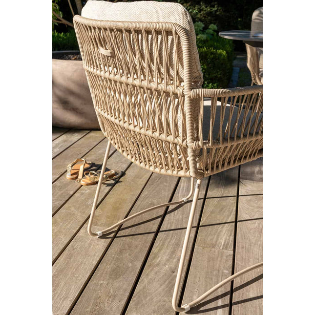 4 Seasons Outdoor Murcia Dining Latte + Taste 4SO Prado Teak Tabelle 160 Ø CM