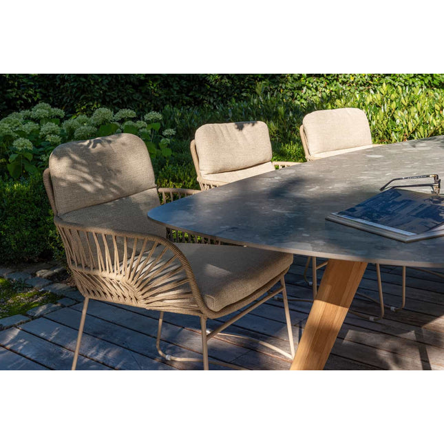 4 Seasons Outdoor Murcia Speisestuhl Latte inkl. 2 Kissen