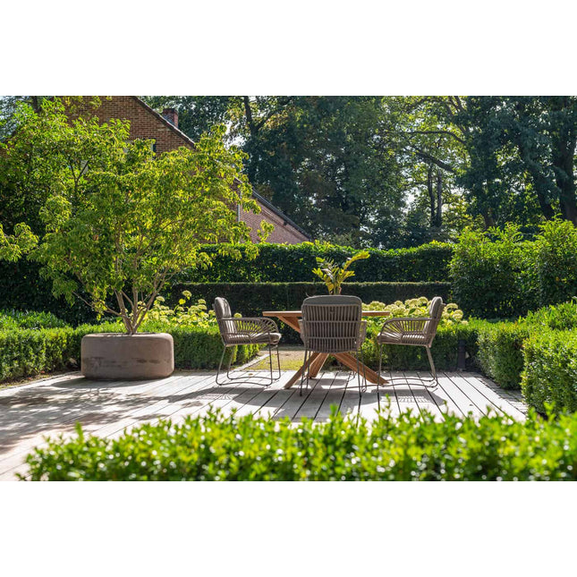 4 Seasons Outdoor Murcia Dining Olive + Taste 4SO Prado Teak Tabelle 130 Ø CM