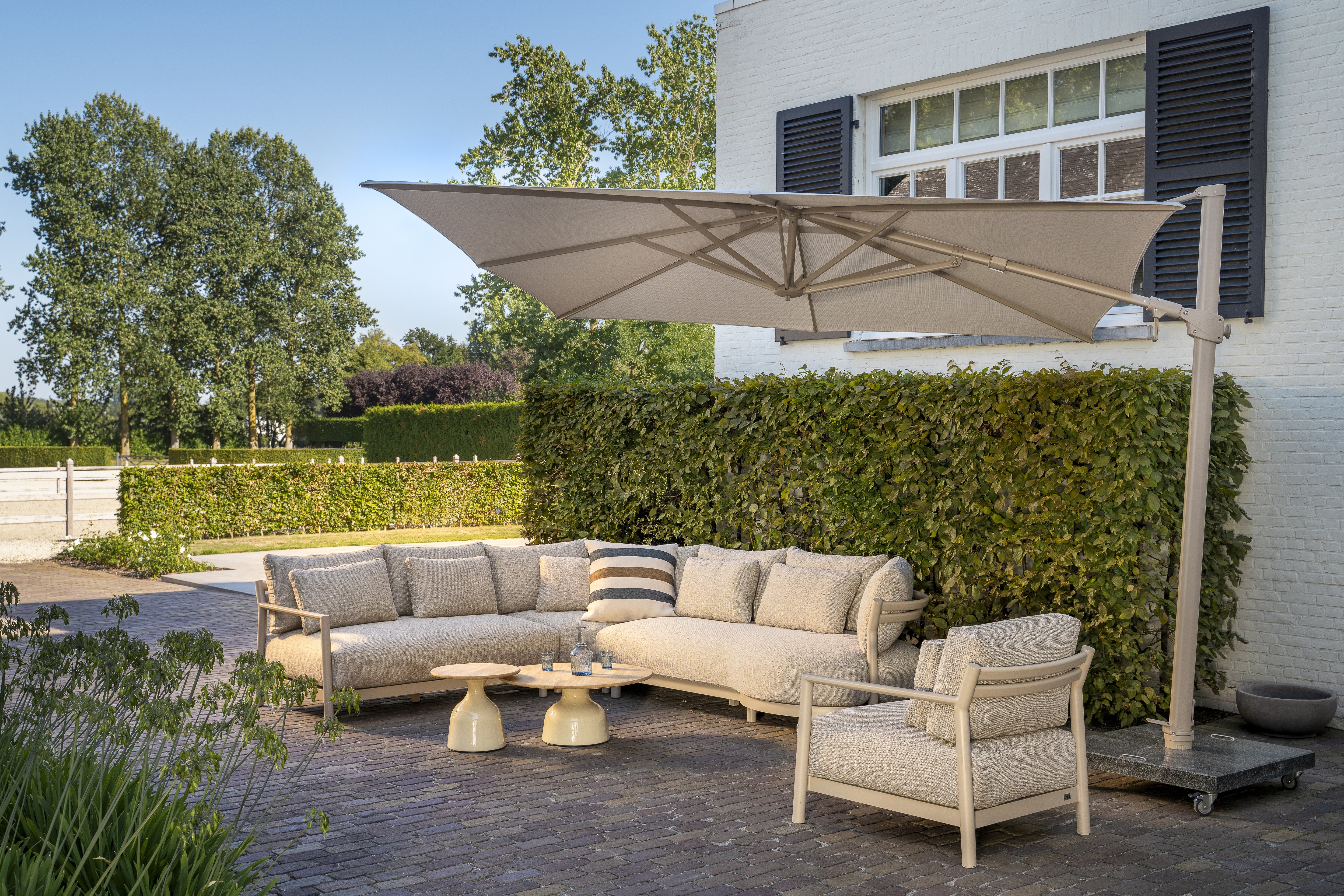 4SO Mykonos Loungesessel latte inkl. 3 Kissen