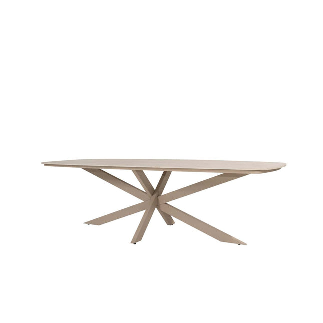 Taste 4SO Puglia Low Dining Chair + 4 Seasons Outdoor Nevada low dining Tisch barrel 250 cm latte