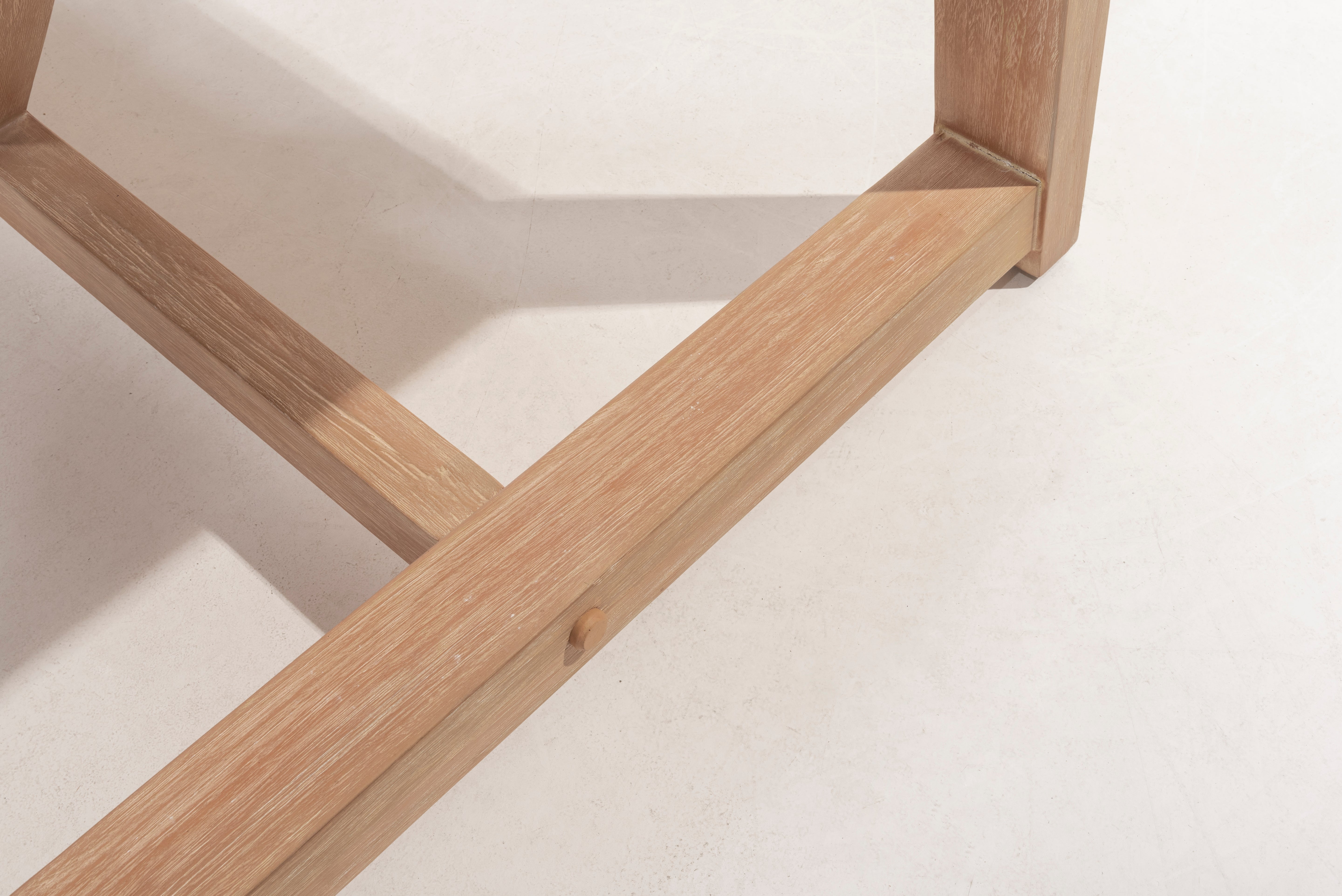 4 Seasons Outdoor Noah low dining table brushed teak 300x100cm - Detail view