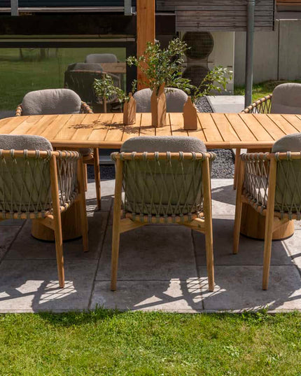 4 Seasons Outdoor Nora Essstuhl + Taste 4SO Liam Esstisch mit Keramiktisch Top 240 cm