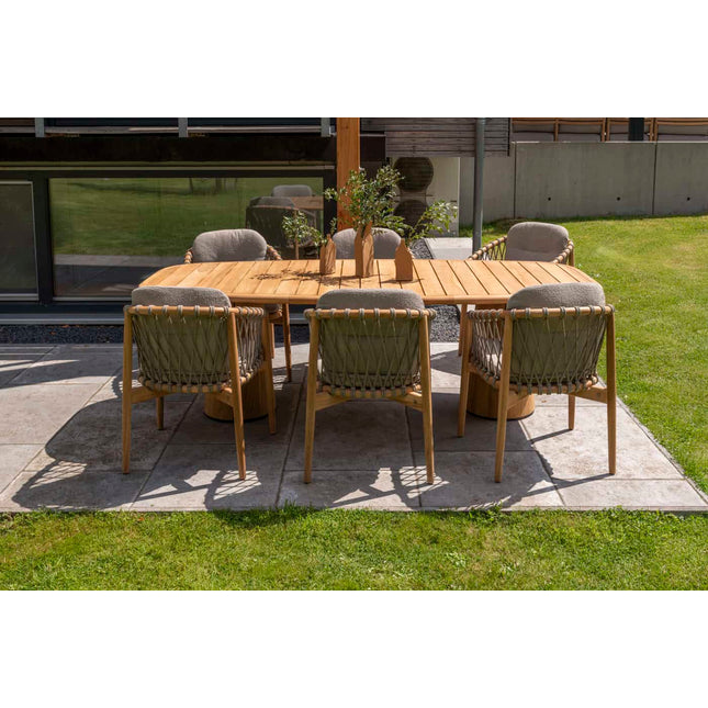 4 Seasons Outdoor Nora Essstuhl + Taste 4SO Liam Esstisch mit Keramiktisch Top 240 cm