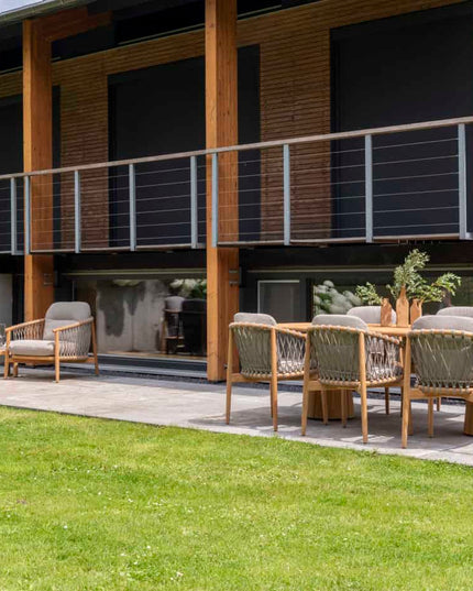 4 Seasons Outdoor Nora Essstuhl + Taste 4SO Liam Esstisch mit Keramiktisch Top 240 cm