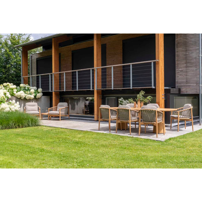 4 Seasons Outdoor Nora Essstuhl + Taste 4SO Liam Esstisch mit Keramiktisch Top 240 cm