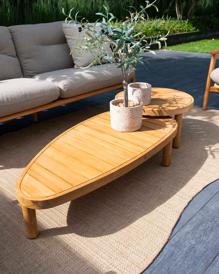 4 Seasons Outdoor Nora Lounge Set + Finn Couchtisch Kieselform 125 cm