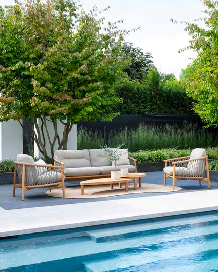 4 Seasons Outdoor Nora Lounge Set + Finn Couchtisch Kieselform 125 cm