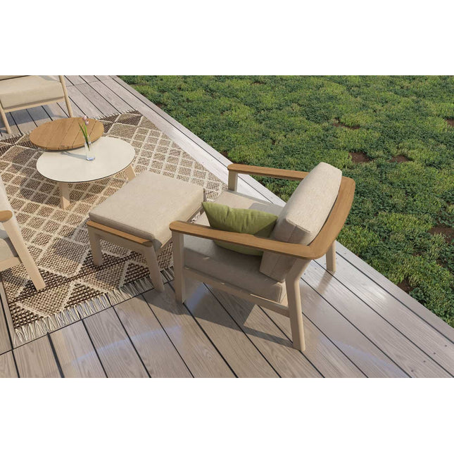 Taste 4SO Olivia Lounge Set 3-Sitzer-Lounge-Sofa + 2x Lounge Stuhl + Fußschemel