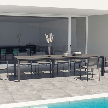 Taste 4SO Optimum Verschiebungen Tisch Keramik Anthrazit 220-280-340 cm