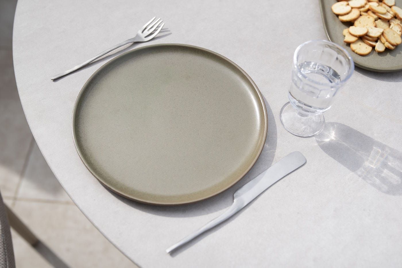 4SO Puglia dining set latte (4 st.) met Sarah tafel ⌀120cm