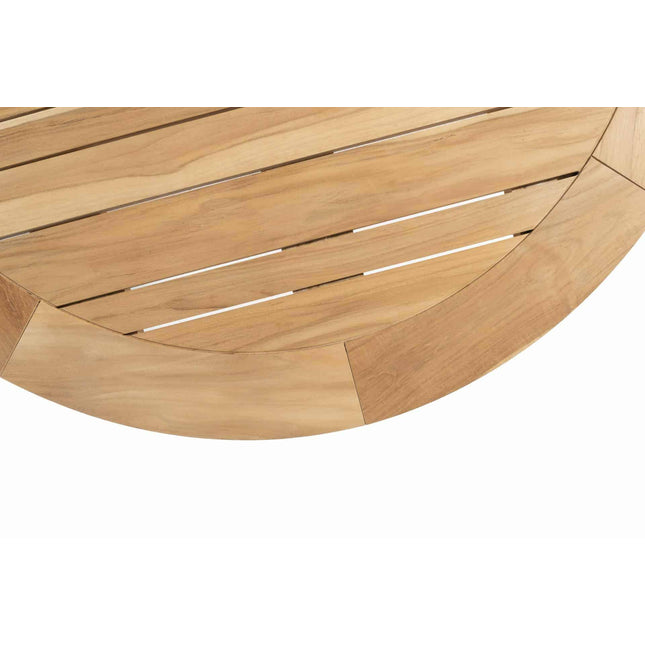 Taste 4SO Palma Dining Anthrazit + Botschafter Teaktabelle 130 Ø CM