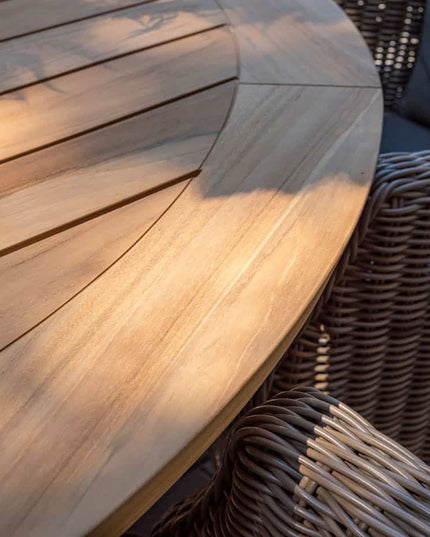 4 Seasons Outdoor im Freien Veneto Dining Olive + Taste 4SO Prado Teak Tabelle 160 Ø CM
