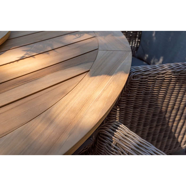 4 Seasons Outdoor im Freien Veneto Dining Olive + Taste 4SO Prado Teak Tabelle 160 Ø CM