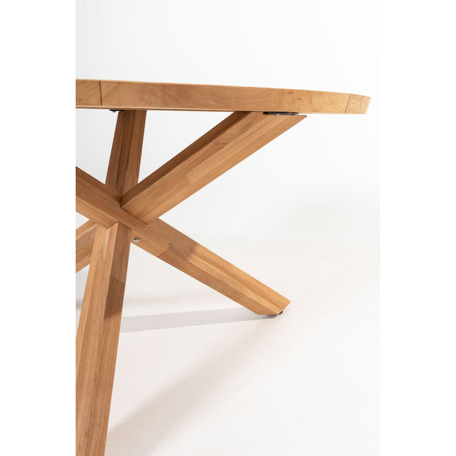 4 Seasons Outdoor Moretti High Back Speisesuhl + Taste 4SO Prado Teak Tabelle 130 Ø CM