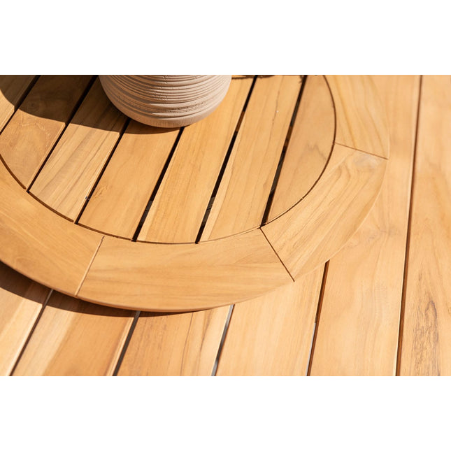 4 Seasons Outdoor Veneto Dining Anthrazit + Taste 4SO Prado Teak Tabelle 160 Ø CM + Lazy Susan