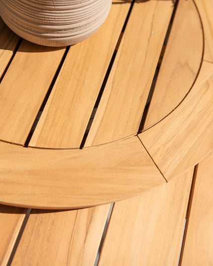 Taste 4SO Parma Stackbares Essen + Prado Teak Tabelle 160 Ø CM