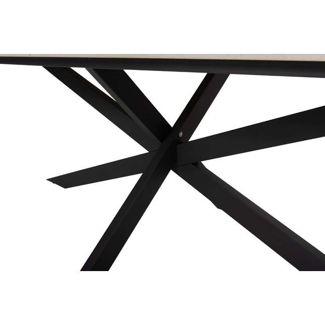 Taste 4SO Prado -Tisch mit Keramik -Tisch -Top -Fass -Anthrazit 240 cm