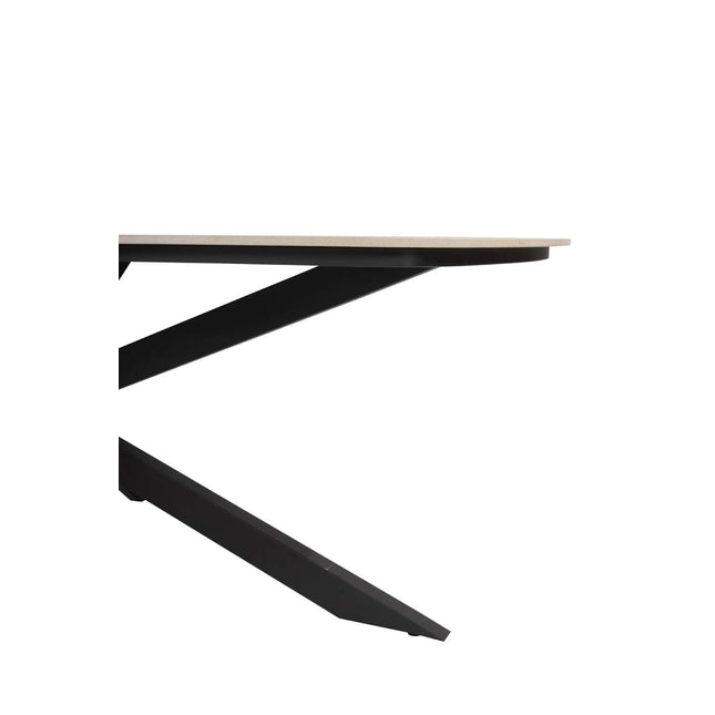 4 Seasons Outdoor Fabrice Essstuhl Anthrazit + Taste 4SO Prado Tisch mit Keramik -Tisch -Top -Fass -Anthrazit 240 cm