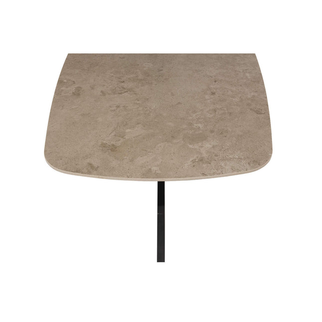 Taste 4SO Manitoba Stapelbare Essstuhl Anthrazit + Prado Tisch mit Keramik -Tisch -Top -Lauf Anthrazit 240 cm