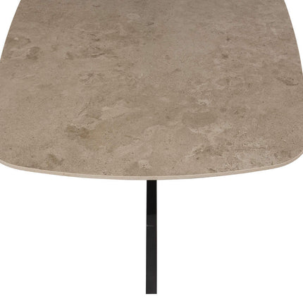 Taste 4SO Prado -Tisch mit Keramik -Tisch -Top -Fass -Anthrazit 240 cm