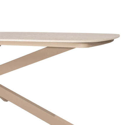 Taste 4SO Eva Dining + Prado Tisch mit Keramik -Tisch -Top -Fass -Latte 240 cm