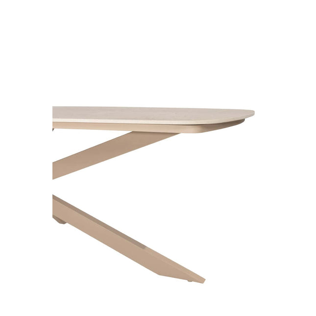 Taste 4SO Eva Dining + Prado Tisch mit Keramik -Tisch -Top -Fass -Latte 240 cm