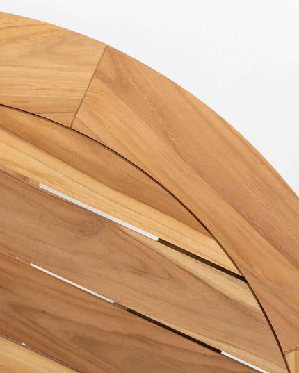 4 Seasons Outdoor Nora Essstuhl + Taste 4SO Prado Teaktisch 130 Ø CM Teak -Basis