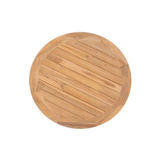 Taste 4SO Tosca Dining Anthrazit + Prado Teak Tabelle 130 Ø cm