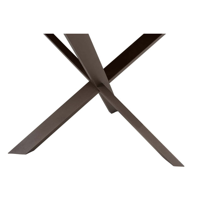 4 Seasons Outdoor Bernini Essstuhl + Taste 4SO Prado Teak Tabelle 160 Ø CM Terre Ondel