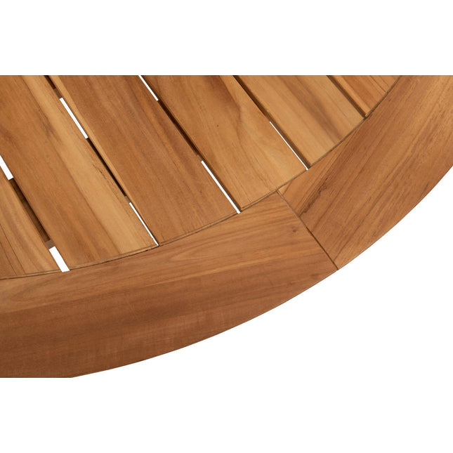 4 Seasons Outdoor Capalbio Essstuhl + Taste 4SO Prado Teak Tabelle 160 Ø CM Terre Basis + Lazy Susan Plattentable