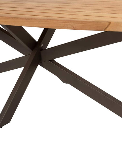 4 Seasons Outdoor Bernini Essstuhl + Taste 4SO Prado Teak Tisch Oval 240 cm Terre Onderstel