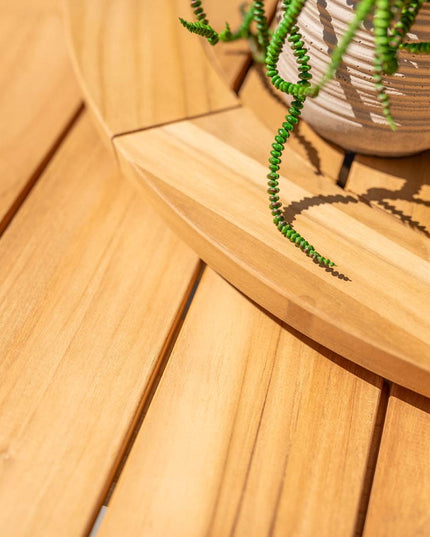 Taste 4SO Parma Stackbares Essen + Prado Teak Tabelle 160 Ø CM