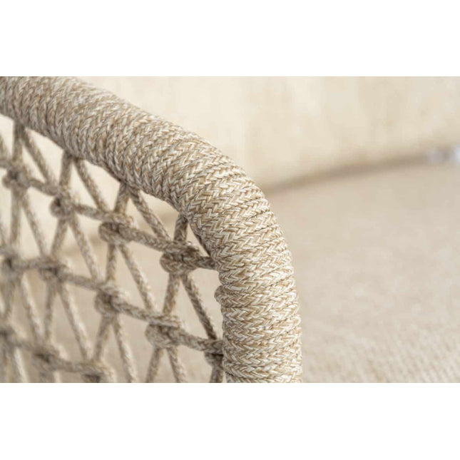 4 Seasons Outdoor Sardinia Chaise Lounge Sofa + Puccini Lounge Stuhl + Volta Couchtisch 80 Ø CM